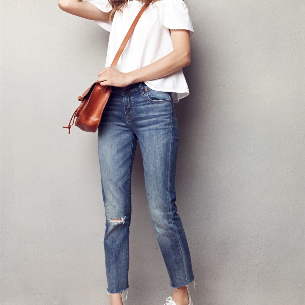 Madewell size26 Alley Straight leg crop jeans